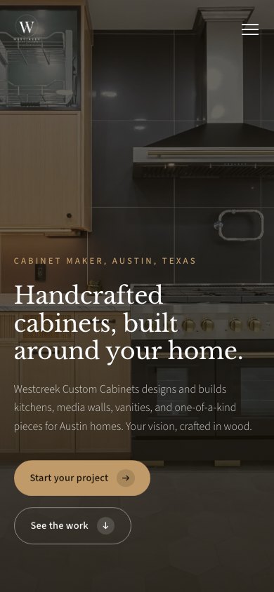 The new homepage on a phone